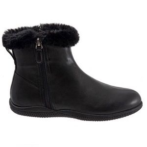 Softwalk Helena Zipper Plush Leather Amazing Soft Faux Fur Sz 10 W